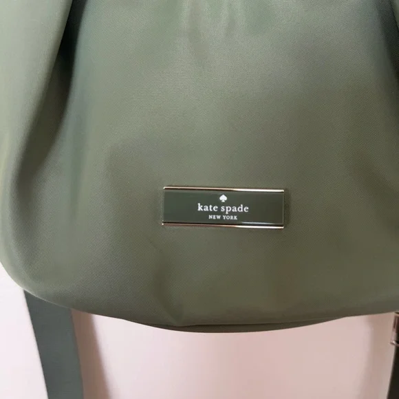 KATE SPADE Carter Nylon Small Pleated Crossbody in Cedar Stand - Picture 6 of 10